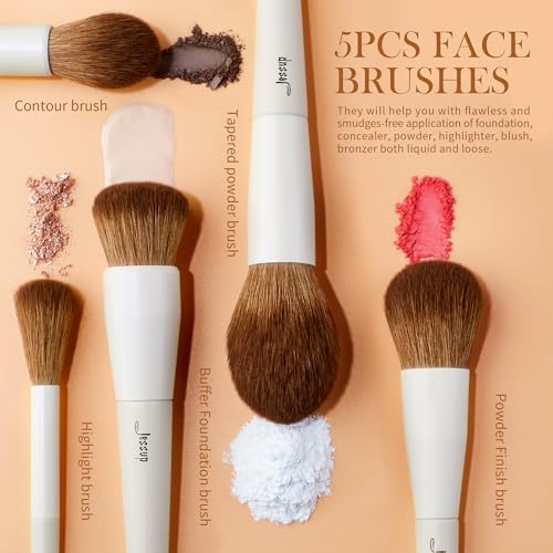 Jessup Face Makeup Brushes 5Pcs T493 Bundled with Face Makeup Brushes T508