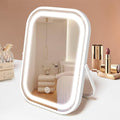Travel Makeup Mirror with Lights, LED Vanity Mirror 8.1in