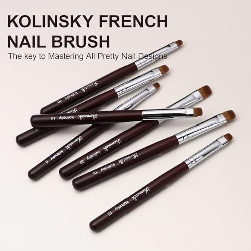 Kolinsky Sable Nail Brush French Tip & Clean-Up #8