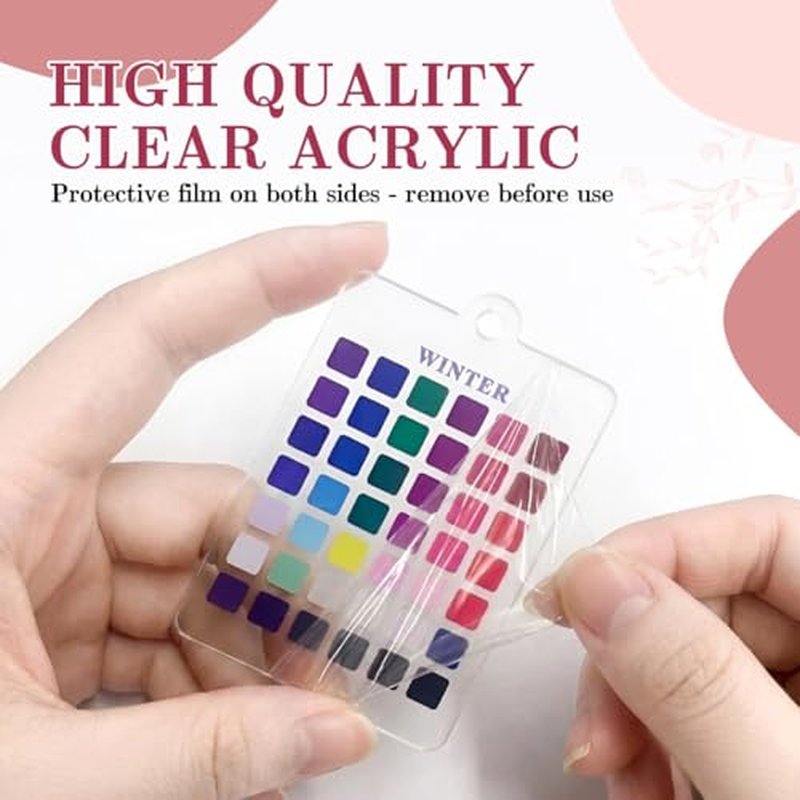 4PCS Seasonal Color Analysis Swatch Set - Portable Acrylic Palette