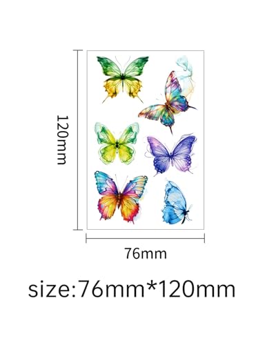 Butterfly Temporary Tattoos for Women - 24 Sheets Glow in Dark