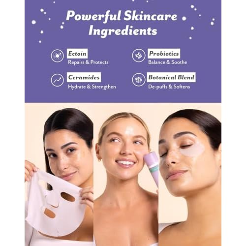 Patchology Cozy Comforts Holiday Skincare Gift Set - Soothing Under Eye Patches, Barrier-Boosting Hydrating Sheet Masks & Calming Mist - Limited Edition Winter Christmas Gifts & Stocking Stuffers
