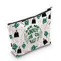 MNIGIU Movie Inspired Magic School Fan Gift Ask Me about Draco Makeup Zipper Pouch for Fans (Dra-co), Medium