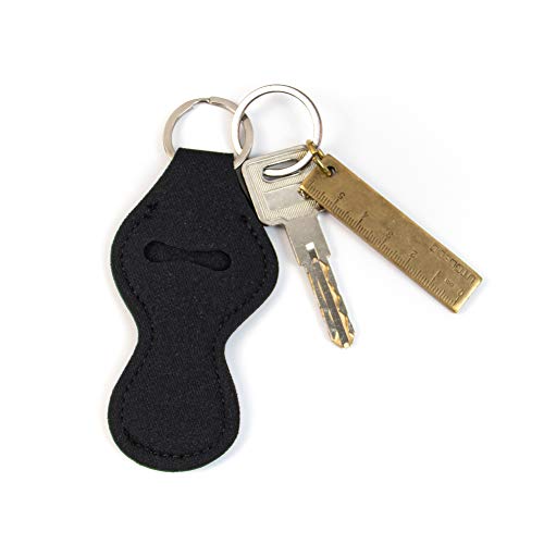 Lip Balm Holder Keychain 10 Pack - Black ChapStick Holders