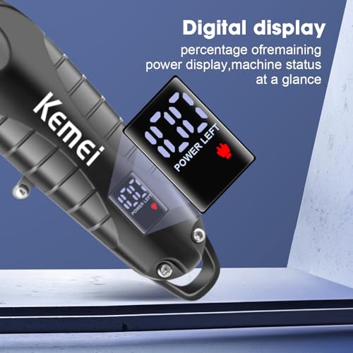KEMEI Professional Hair Clipper for Men,Cordless Rechargeable Hair Clipper, Clipper and Trimmer for Hair Cutting, Haircut Clipper, Gift for Men