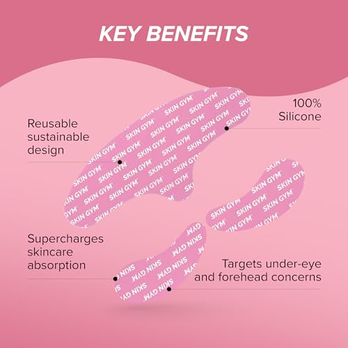 Reusable Silicone Eye Patches & Forehead Mask Set for Hydration & Skin Absorption | SKIN GYM