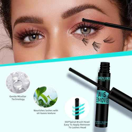 Eyelash Extension Remover,Lash Cluster Remover For Lash Extensions,Individual Lashes Remover Non Irritating,Diy Eyelashes Clusters Glue Remover Oil,Eye Cleanser For Removal Diy Lash Extensions£¨5ml£©