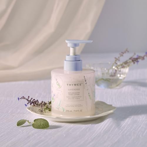 Thymes Lavender Hand Lotion for Dry Skin - Moisturizing Formula 9.4 fl oz
