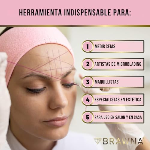 BRAWNA Pink Microblading Brow Mapping String - 2 Pack