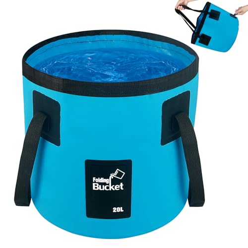 5 Gallon Collapsible Bucket with Handle - Portable Car Wash