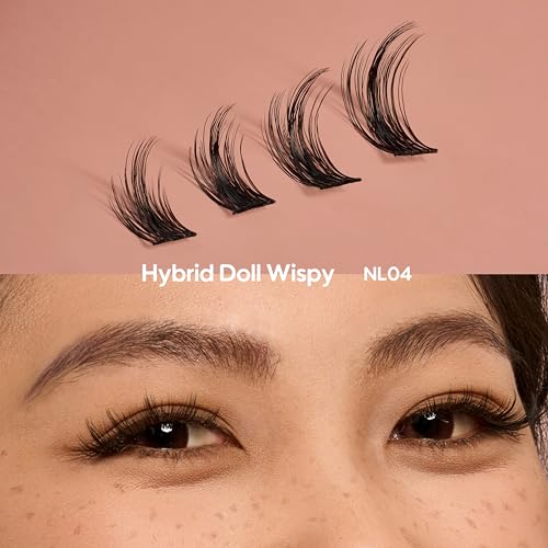 NaturaLux Hybrid Doll Wispy Lash Clusters - 144pc Mixed Lengths