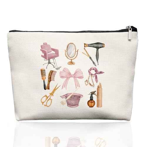 Hairstylist Gifts Women Makeup Bag Make Up Bag, Cosmetic Bags for Hairstylists, Hairdresser Gifts for Cosmetology Student Teen Girls