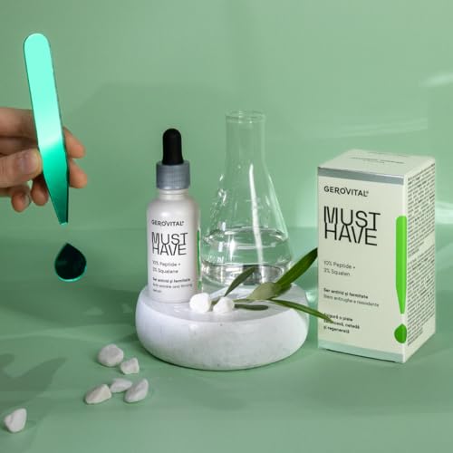 GEROVITAL MUST HAVE Anti-Wrinkle and Firming Face Serum with Collagen and Elastin, Aloe Vera Extract, Moisturizing Face Serum, 30 ml