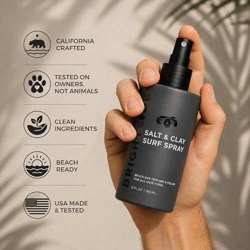 BRIGHTSIDE Sea Salt Spray for Men 6oz - Texturizing & Volumizing Hair Spray
