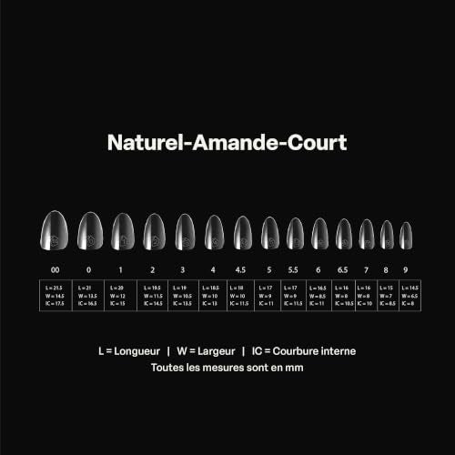 Aprés Gel-X Almond Nail Tips - 280 Count, 14 Sizes, Soft Tips