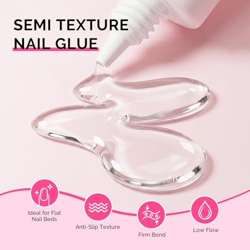 MelodySusie Nail Glue for Press On Nails, 15ml