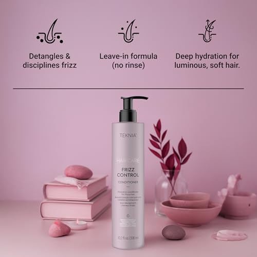 LAKM? Teknia Frizz Control Leave In Conditioner, Anti Frizz Conditioner for Frizzy or Curly Hair, 10.2 Fl Oz
