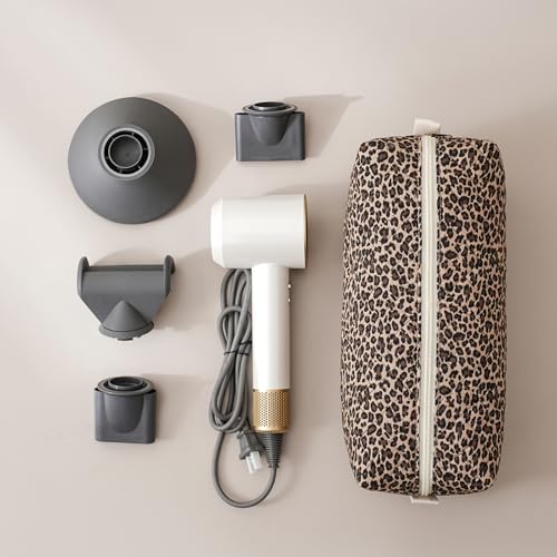 Quilted Cotton Hair Dryer Organizer Bag with Compartments