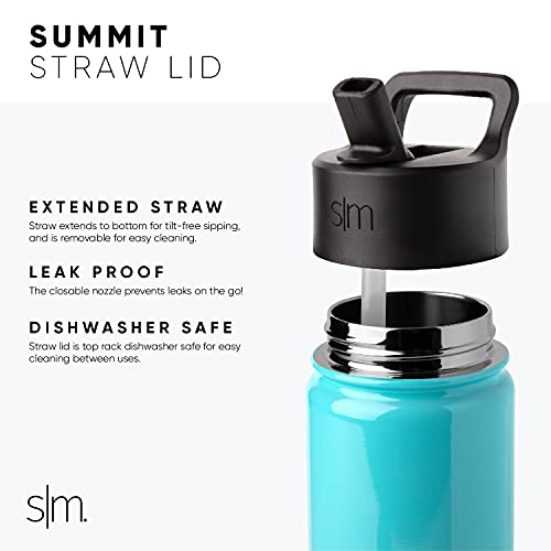 Simple Modern Kids Water Bottle with Straw Lid | Insulated Stainless Steel Reusable Tumbler for Toddlers, Girls | Summit Collection | 14oz, Unicorn Fields