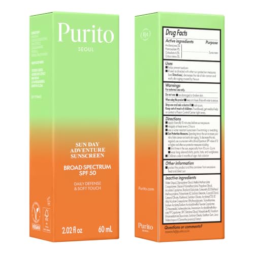 PURITO Korean SPF 50 Sunscreen – Lightweight & No White Cast
