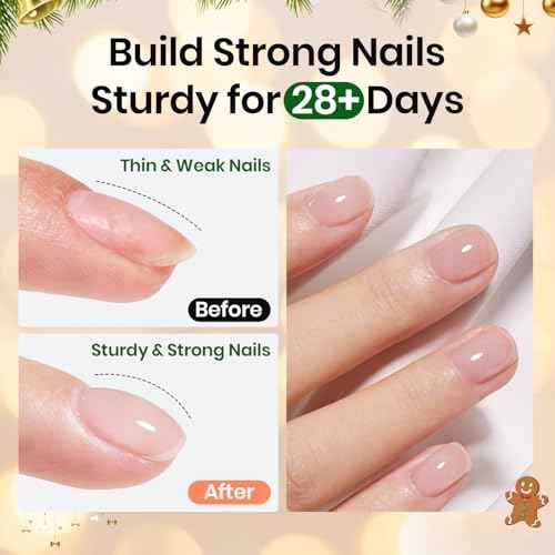 Beetles 15ml Rubber Base Builder Nail Gel - Clear Color Base for Nails Strengthening, Thickening and Sculpting, Soak Off UV LED Long Lasting for Weak and Damaged Nails