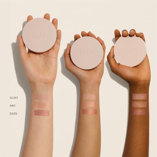 ILIA - Lightshift Cream Highlighter | Non-Comedogenic, Long-Lasting, Vegan, Cruelty-Free | Weightless, Seamless, Silky Highlighter (Glint - Soft Champagne, 0.27 oz | 7.8 g)