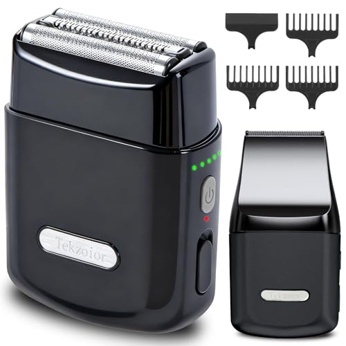 Men's 2-in-1 Rechargeable Foil Shaver & Hair Clipper, Beard & Sideburn Grooming Trimmer, 3 Floating Blades Electric Razor, 7200RPM High-Speed Motor, IPX7 Waterproof, Travel-Friendly