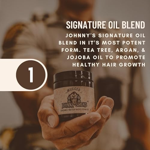 Johnny Slicks Organic Water Based Pomade for Men, 4oz
