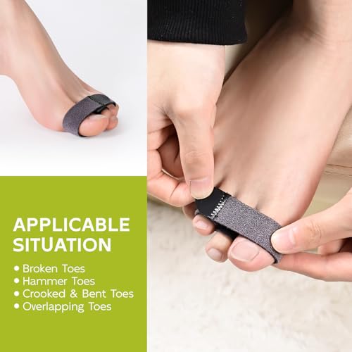 Hammer Toe Straightener Wraps - 6 Pack Reusable Toe Corrector
