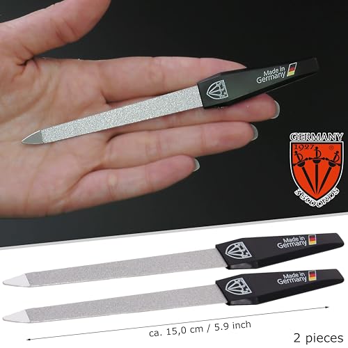 Sapphire Metal Nail File Set 3-Piece Made in Germany