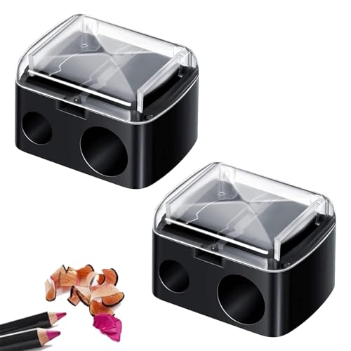 Dual-Size Makeup Pencil Sharpener for Eyeliners, Lip & Eyebrow Pencils