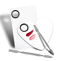 Stainless Steel Makeup Mixing Palette - 2 Pcs with Spatulas