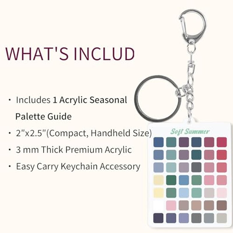 Seasons Color Analysis Swatch Keychain | Portable Seasonal Palette