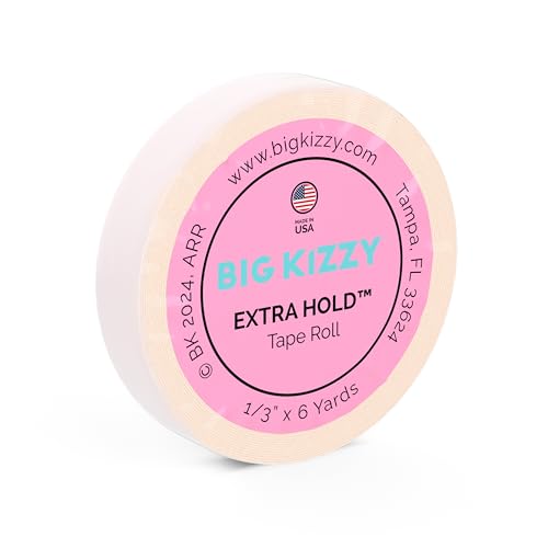 Big Kizzy Extra Hold Double Sided Hair Extension Tape, 0.313" x 6 yds