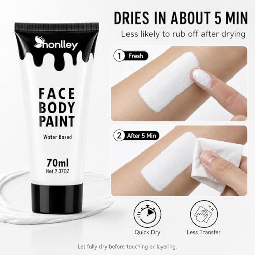 White Face Paint Water-Based 2.37oz - Professional Clown Makeup