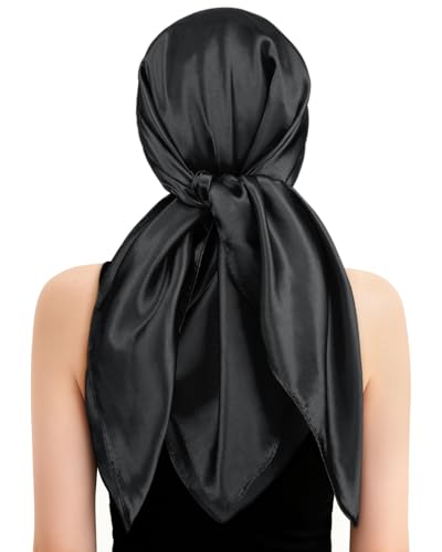 Silk Press Hair Wrap Scarf with Machine-Woven Mesh Net