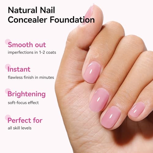 Nailshion 4-in-1 Brightening Nail Concealer Base Coat - 15ml