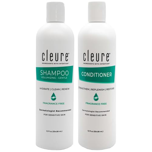 Cleure Sulfate-Free Volumizing Shampoo & Conditioner Set for Dry Damaged Hair