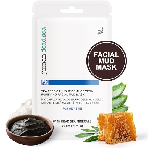 Juman Tea Tree Face Mask | Ideal for Oily Skin & Acne | Purifying Dead Sea Mask | Purify and Hydrates | Face Mask for Oily and Acne Prone Skin | SLS & Paraben Free | 50g (Pack of 1)