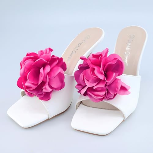 Fabric Rose Flower Shoe Clips for Women - Elegant Removable Floral Buckle