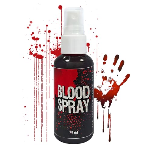 Fake Blood Makeup Spray,Realistic Fake Blood Splatter for Clothes and Face,High Pigment Halloween Fake Liquid Blood Washable for Vampire Zombie Monster Costume Cosplay SFX Halloween Makeup