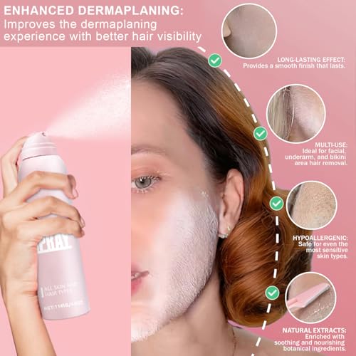 Hair Identifier Spray for Face Shaving Women 1PC Dermaplaning Tool