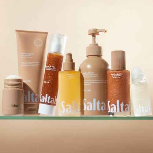 Saltair Body Oil. Luxurious Santal Bloom After Shower and Bath Oil Moisturizer for Women and Men. Botanical, Non-Greasy, and Well-Absorbing Lotion for Hydrating Dry Skin. 4oz Pump Bottle
