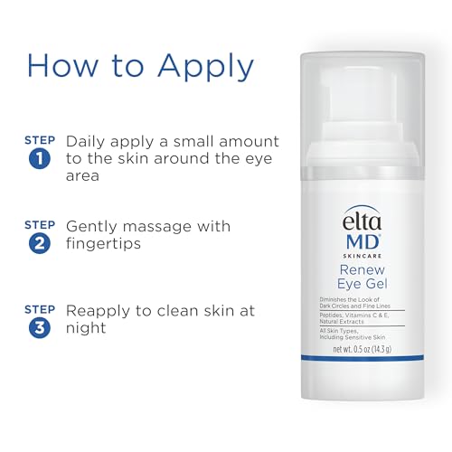 EltaMD Renew Eye Gel Serum - Dark Circles & Wrinkles, 0.5 oz