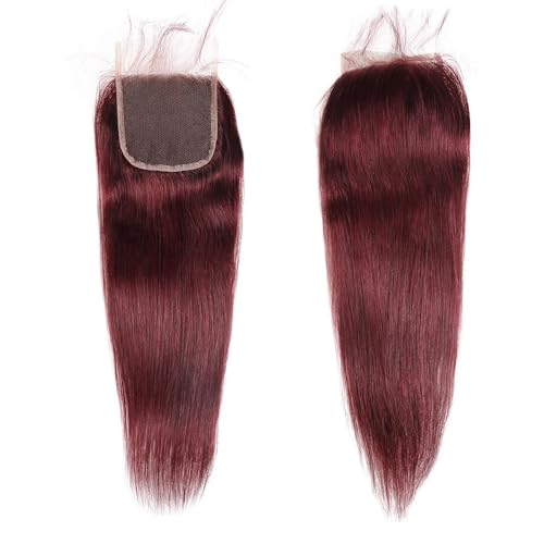30 Inch Burgundy Lace Closure - 4x4 HD Transparent Human Hair