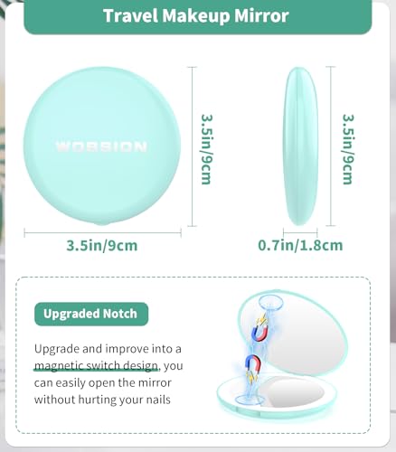 LED Compact Mirror 10X Magnification 3.5" Lighted Makeup