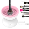 Electric Makeup Brush Cleaner & Dryer Machine - Portable Pink