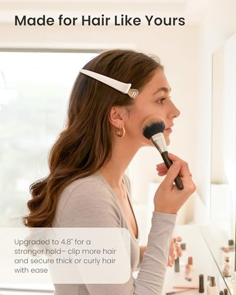 AIMIKE 4.8" No-Crease Duckbill Hair Clips - 6-Pack for Thick Hair
