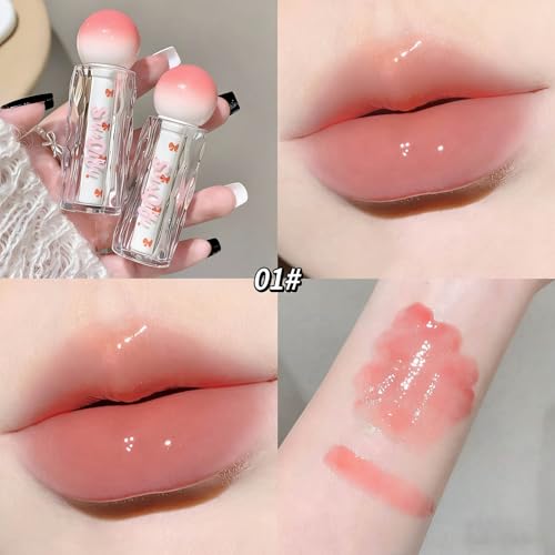 Moisturizing Lip Gloss Set, 4 Piece Jelly Pink Plumping