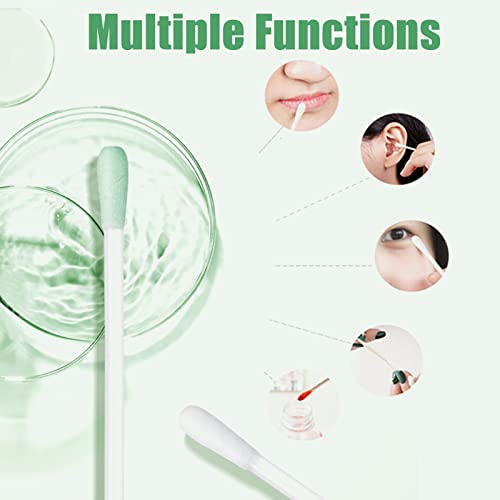 Geodurn 100 Pcs Cotton Makeup Remover Swabs with Vitamin E for Sensitive Skin